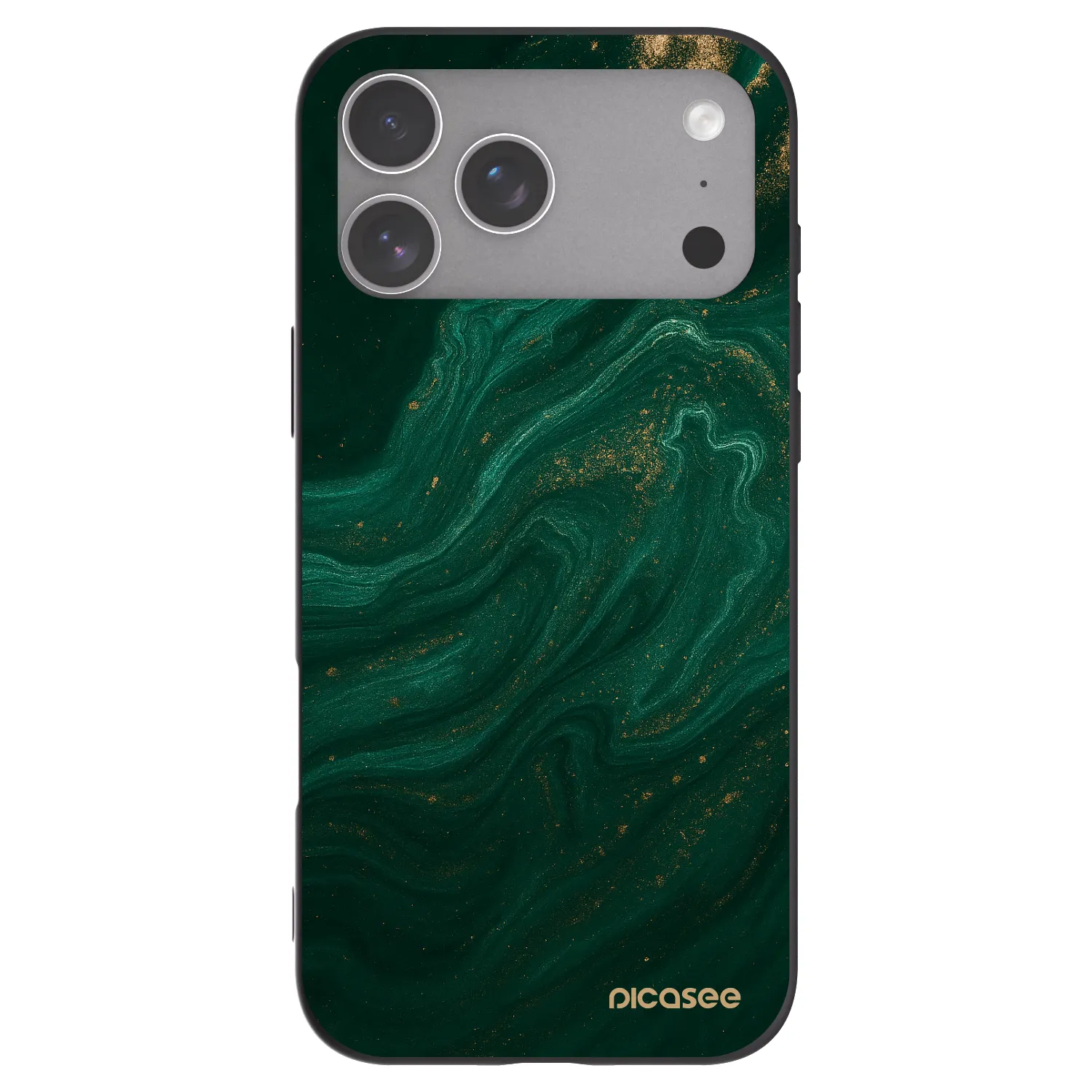 Picasee Apple iPhone 18 Pro Max Hülle - Schwarzes Silikon - Green
