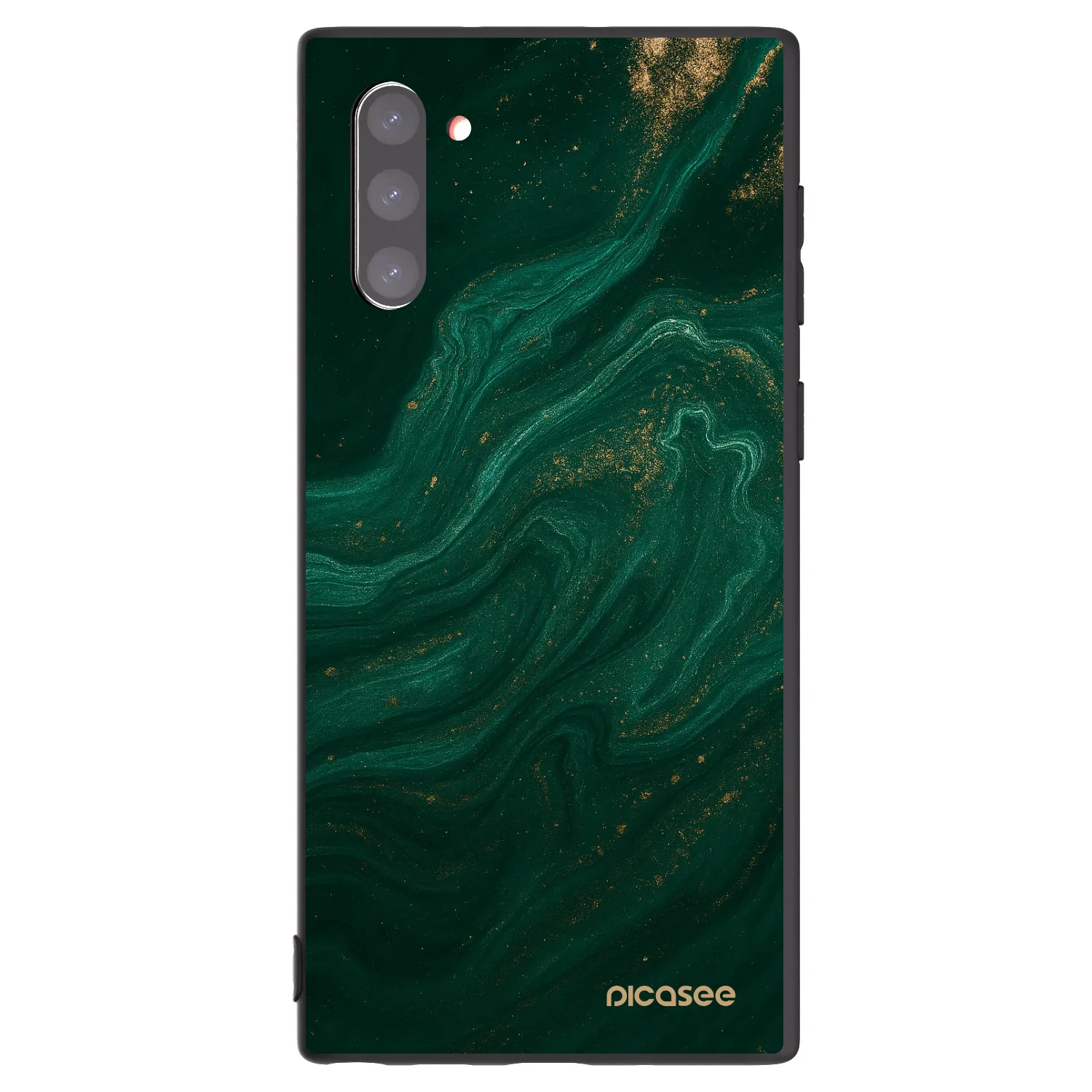 Picasee Samsung Galaxy Note 10 N970F Hülle - Schwarzes Silikon - Green