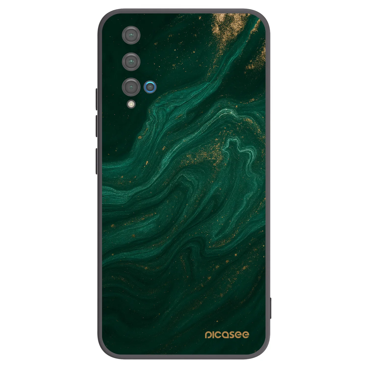 Picasee Huawei Nova 5T Hülle - Schwarzes Silikon - Green