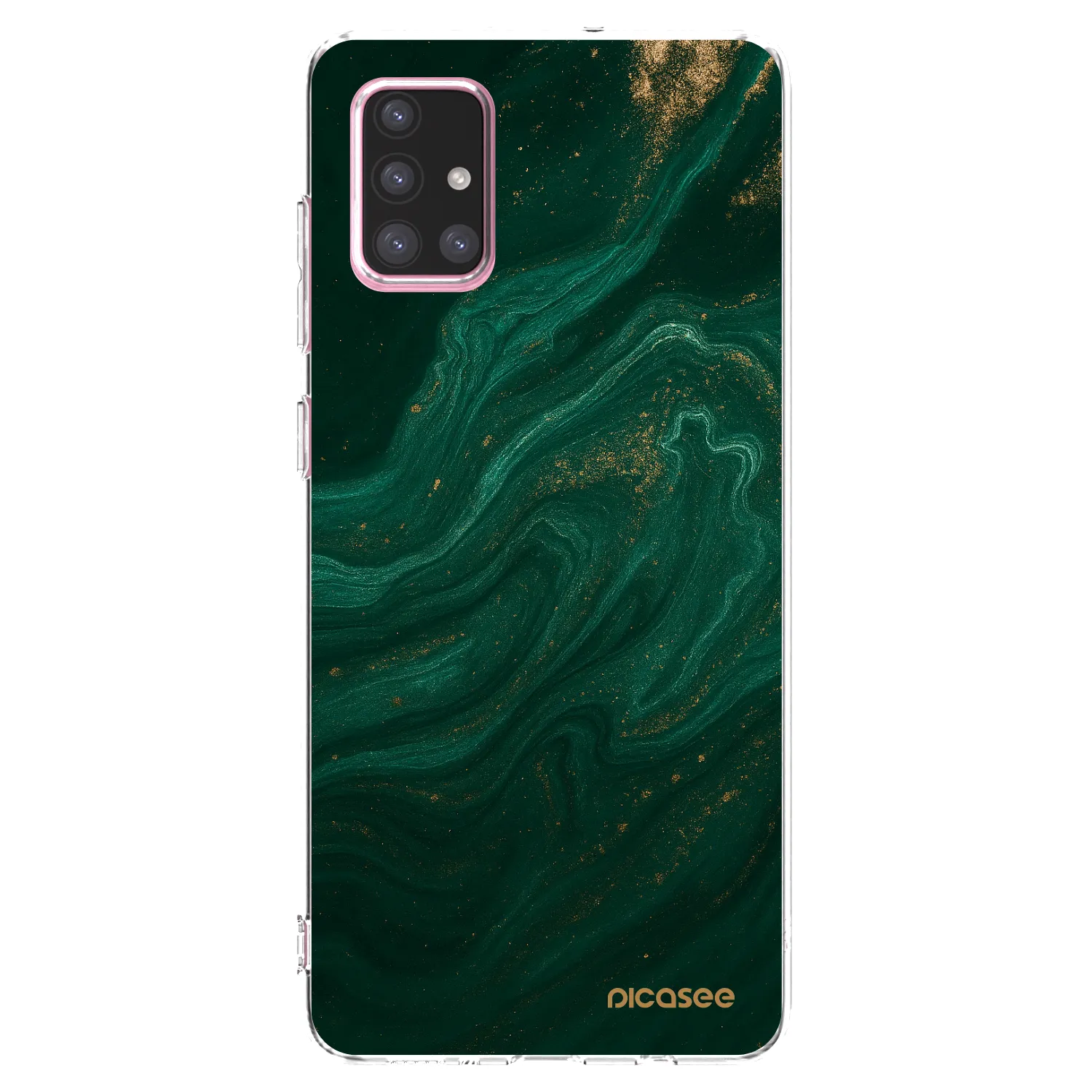Picasee Samsung Galaxy A71 A715F Hülle - Transparentes Silikon - Green