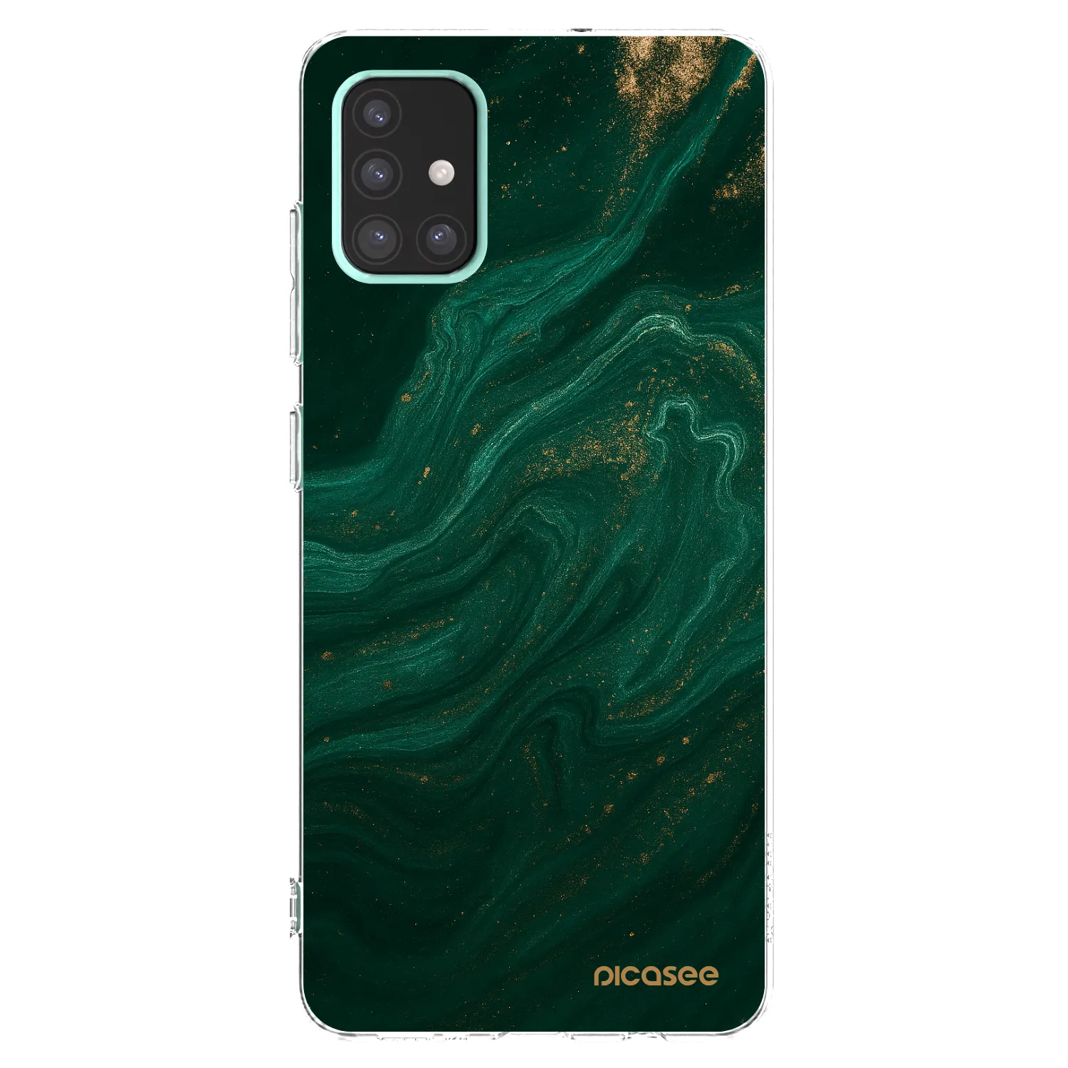 Picasee Samsung Galaxy A51 A515F Hülle - Transparentes Silikon - Green