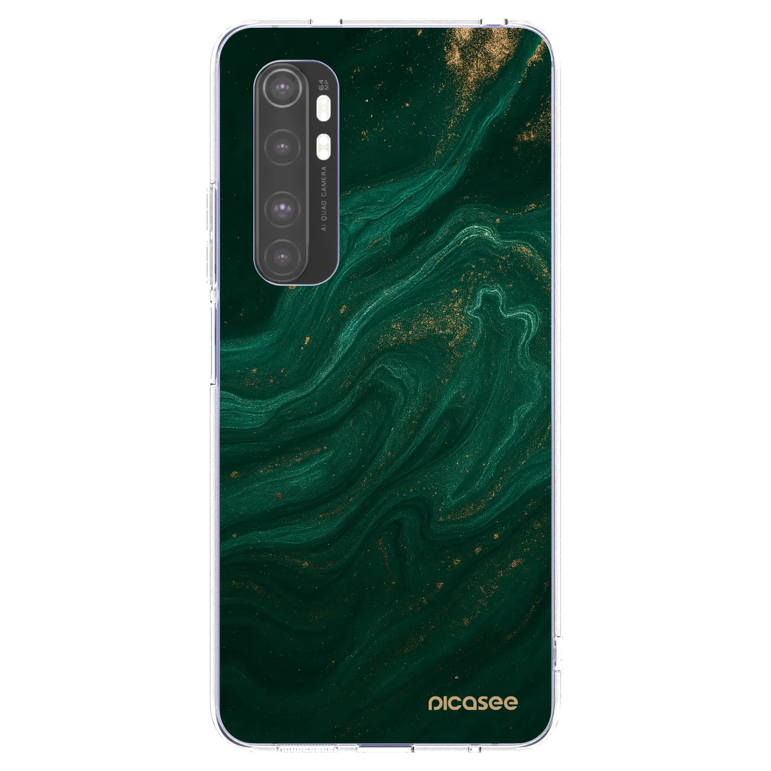 Picasee Xiaomi Mi Note 10 Lite Hülle - Transparentes Silikon - Green