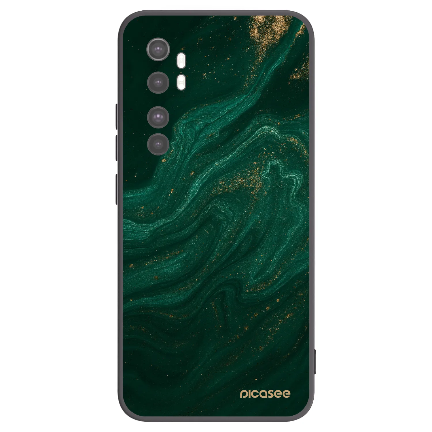 Picasee Xiaomi Mi Note 10 Lite Hülle - Schwarzes Silikon - Green