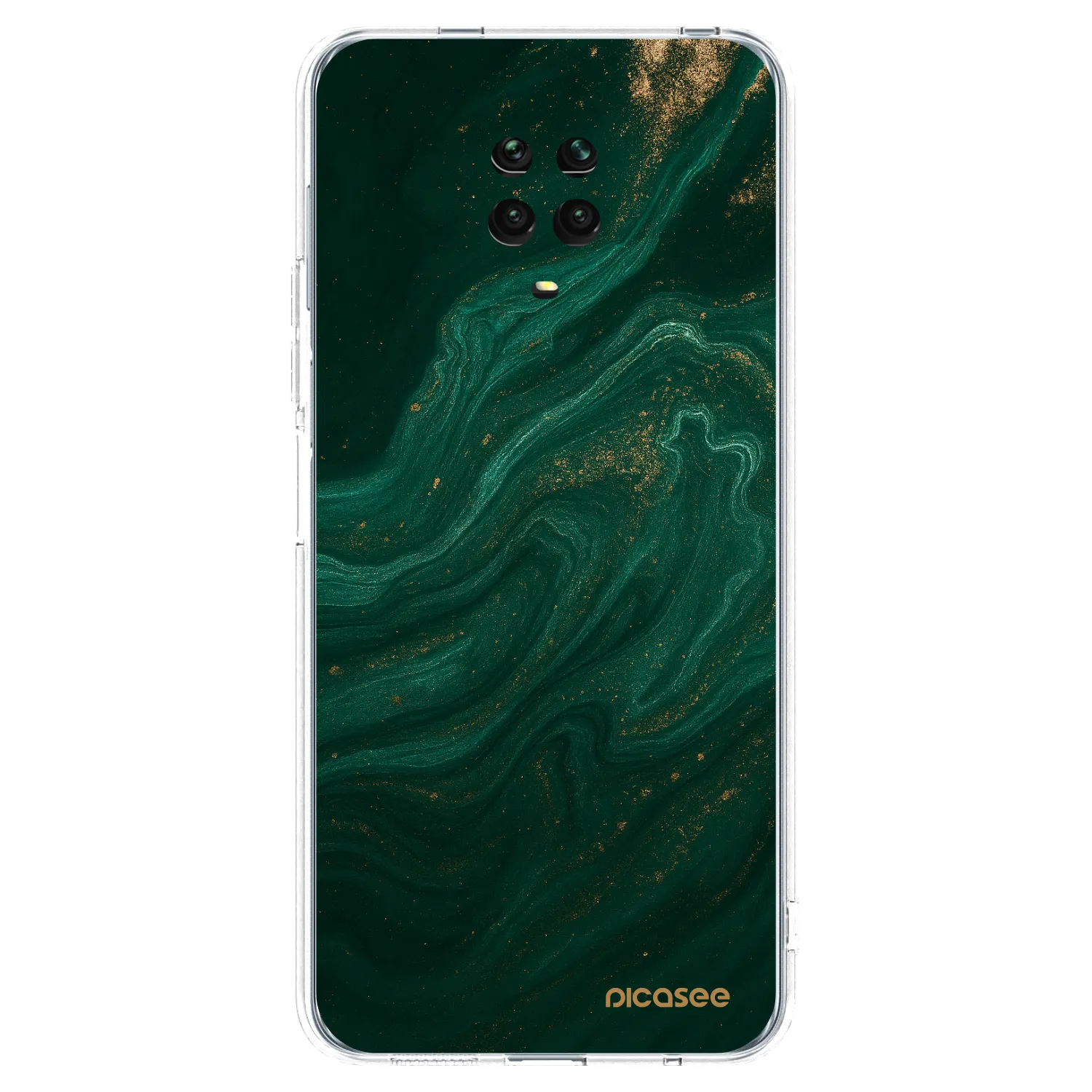 Picasee Xiaomi Redmi Note 9S Hülle - Transparentes Silikon - Green