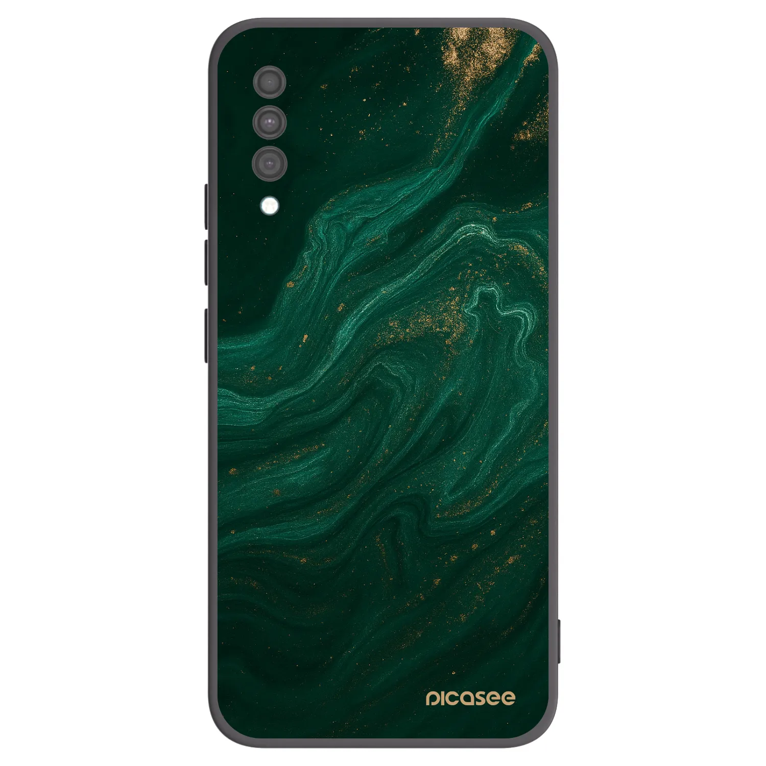 Picasee Samsung Galaxy A30s A307F Hülle - Schwarzes Silikon - Green