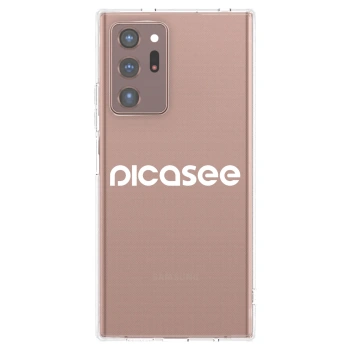 Picasee Samsung Galaxy Note 20 Ultra Hülle - Transparentes Silikon - Picasee - new logo - white
