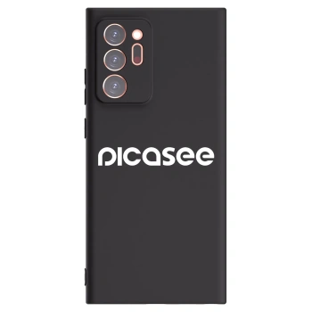 Picasee Samsung Galaxy Note 20 Ultra Hülle - Schwarzes Silikon - Picasee - new logo - white