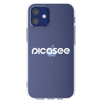 Picasee Apple iPhone 12 mini Hülle - Transparentes Silikon - Picasee - new logo - white