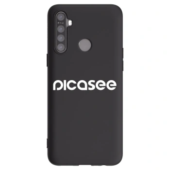 Picasee Realme 6i Hülle - Schwarzes Silikon - Picasee - new logo - white