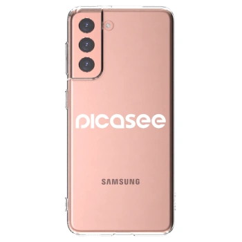 Picasee Samsung Galaxy S21 5G G991B Hülle - Transparentes Silikon - Picasee - new logo - white