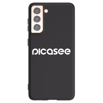Picasee Samsung Galaxy S21 5G G991B Hülle - Schwarzes Silikon - Picasee - new logo - white
