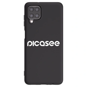 Picasee Samsung Galaxy A12 A125F Hülle - Schwarzes Silikon - Picasee - new logo - white