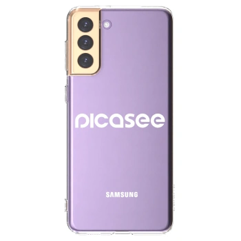 Picasee Samsung Galaxy S21+ 5G G996F Hülle - Transparentes Silikon - Picasee - new logo - white