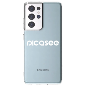 Picasee Samsung Galaxy S21 Ultra 5G G998B Hülle - Transparentes Silikon - Picasee - new logo - white