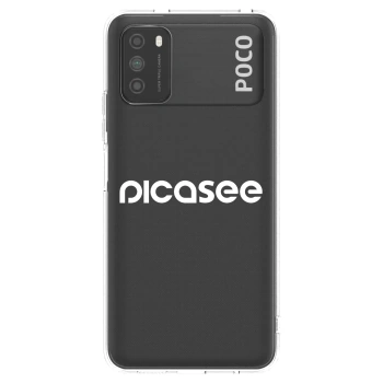Picasee Xiaomi Poco M3 Hülle - Transparentes Silikon - Picasee - new logo - white
