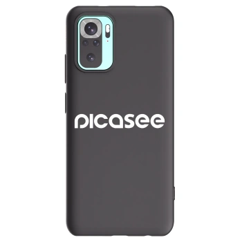 Picasee Xiaomi Redmi Note 10 Pro Hülle - Schwarzes Silikon - Picasee - new logo - white