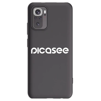 Picasee Xiaomi Redmi Note 10S Hülle - Schwarzes Silikon - Picasee - new logo - white