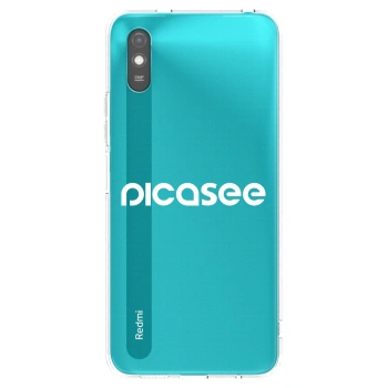 Picasee Xiaomi Redmi 9AT Hülle - Transparentes Silikon - Picasee - new logo - white