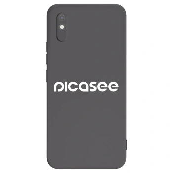 Picasee Xiaomi Redmi 9AT Hülle - Schwarzes Silikon - Picasee - new logo - white