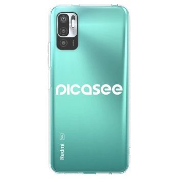 Picasee Xiaomi Redmi Note 10 5G Hülle - Transparentes Silikon - Picasee - new logo - white