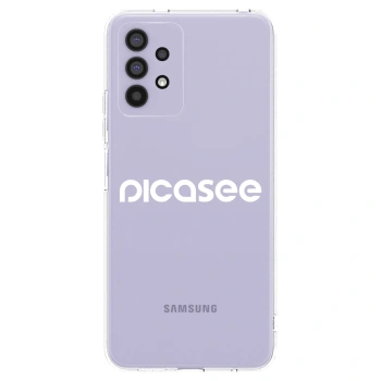 Picasee Samsung Galaxy A32 4G SM-A325F Hülle - Transparentes Silikon - Picasee - new logo - white