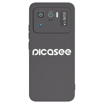 Picasee Xiaomi Mi 11 Ultra Hülle - Schwarzes Silikon - Picasee - new logo - white