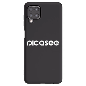 Picasee Samsung Galaxy M12 M127F Hülle - Schwarzes Silikon - Picasee - new logo - white