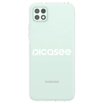 Picasee Samsung Galaxy A22 A226B 5G Hülle - Transparentes Silikon - Picasee - new logo - white