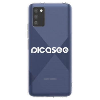 Picasee Samsung Galaxy A02s A025G Hülle - Transparentes Silikon - Picasee - new logo - white