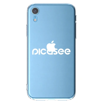 Picasee Apple iPhone XR Hülle - Transparentes Silikon - Picasee - new logo - white