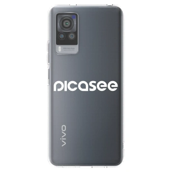 Picasee Vivo X60 Pro 5G Hülle - Transparentes Silikon - Picasee - new logo - white