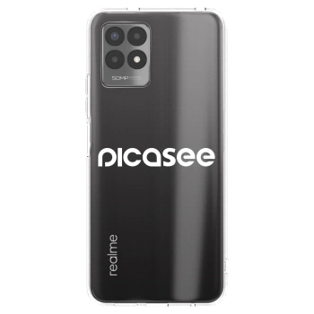 Picasee Realme 8i Hülle - Transparentes Silikon - Picasee - new logo - white