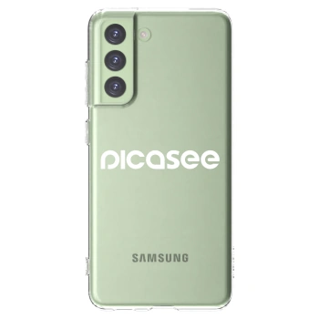 Picasee Samsung Galaxy S21 FE 5G Hülle - Transparentes Silikon - Picasee - new logo - white