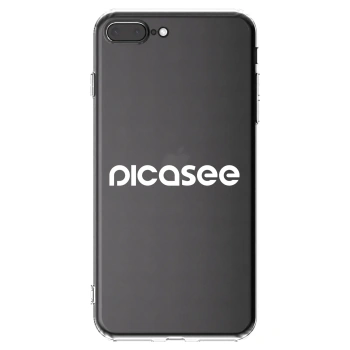 Picasee Apple iPhone 7 Plus Hülle - Transparentes Silikon - Picasee - new logo - white
