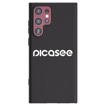 Picasee Samsung Galaxy S22 Ultra 5G Hülle - Schwarzes Silikon - Picasee - new logo - white
