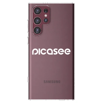 Picasee Samsung Galaxy S22 Ultra 5G Hülle - Transparentes Silikon - Picasee - new logo - white