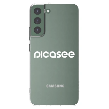 Picasee Samsung Galaxy S22+ 5G Hülle - Transparentes Silikon - Picasee - new logo - white