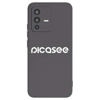 Picasee Vivo V23 5G Hülle - Schwarzes Silikon - Picasee - new logo - white