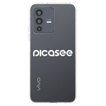 Picasee Vivo V23 5G Hülle - Transparentes Silikon - Picasee - new logo - white