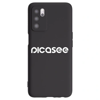 Picasee OPPO A16s Hülle - Schwarzes Silikon - Picasee - new logo - white