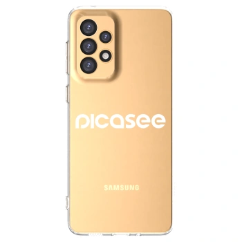 Picasee Samsung Galaxy A33 5G A336 Hülle - Transparentes Silikon - Picasee - new logo - white