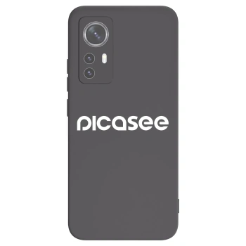 Picasee Xiaomi 12X Hülle - Schwarzes Silikon - Picasee - new logo - white