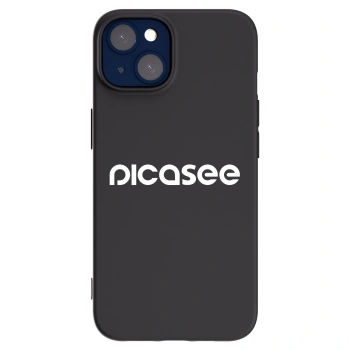 Picasee Apple iPhone 14 Hülle - Schwarzes Silikon - Picasee - new logo - white
