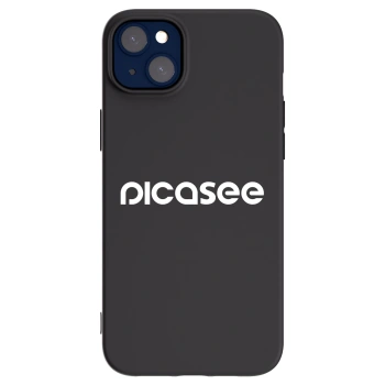 Picasee Apple iPhone 14 Plus Hülle - Schwarzes Silikon - Picasee - new logo - white