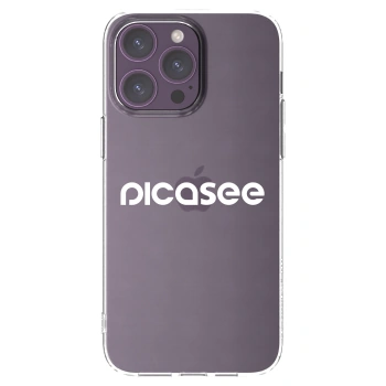 Picasee Apple iPhone 14 Pro Max Hülle - Transparentes Silikon - Picasee - new logo - white
