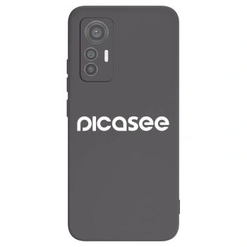 Picasee Xiaomi 12 Lite Hülle - Schwarzes Silikon - Picasee - new logo - white