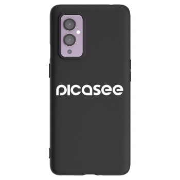 Picasee OnePlus 9 Hülle - Schwarzes Silikon - Picasee - new logo - white