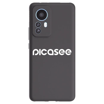 Picasee Xiaomi 12T Hülle - Schwarzes Silikon - Picasee - new logo - white