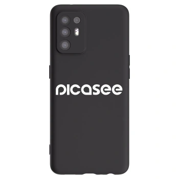Picasee OPPO A94 5G Hülle - Schwarzes Silikon - Picasee - new logo - white