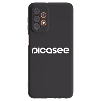 Picasee Samsung Galaxy A23 A235F 4G Hülle - Schwarzes Silikon - Picasee - new logo - white